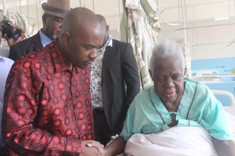 CHAMISA TO SOUND THE SIGNAL...as Zimbabweans Wait On Way Forward 1 Nelson Chamisa during his visit to hospital to assess the situation on the ground