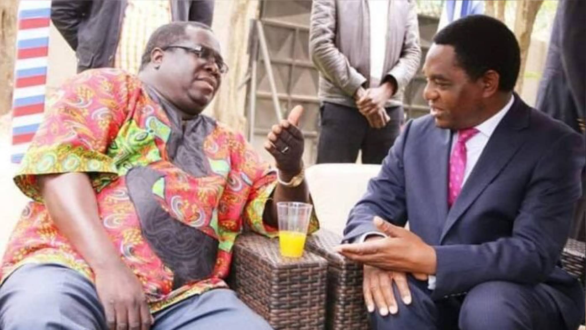 Kambwili applauds President Hichilema on Chief Justice choice 1 Chishimba Kambwili and Hakainde Hichilema