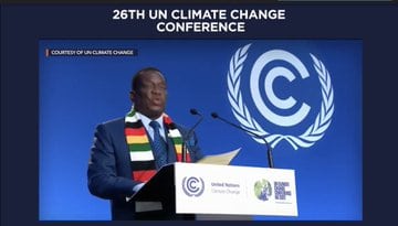 World Leaders Snub Mnangagwa’s Address At COP26 2 President Mnangagwa Speaking At The COP26 Summit